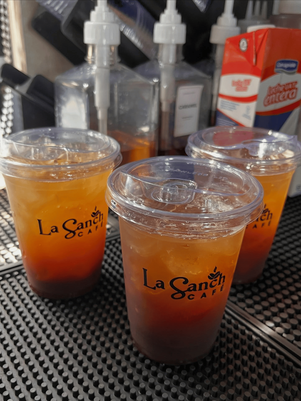 Signature iced tea drinks from La Sanch Café